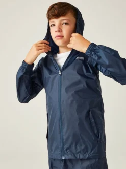 Regatta Navy Kids Waterproof Pack It Jacket III