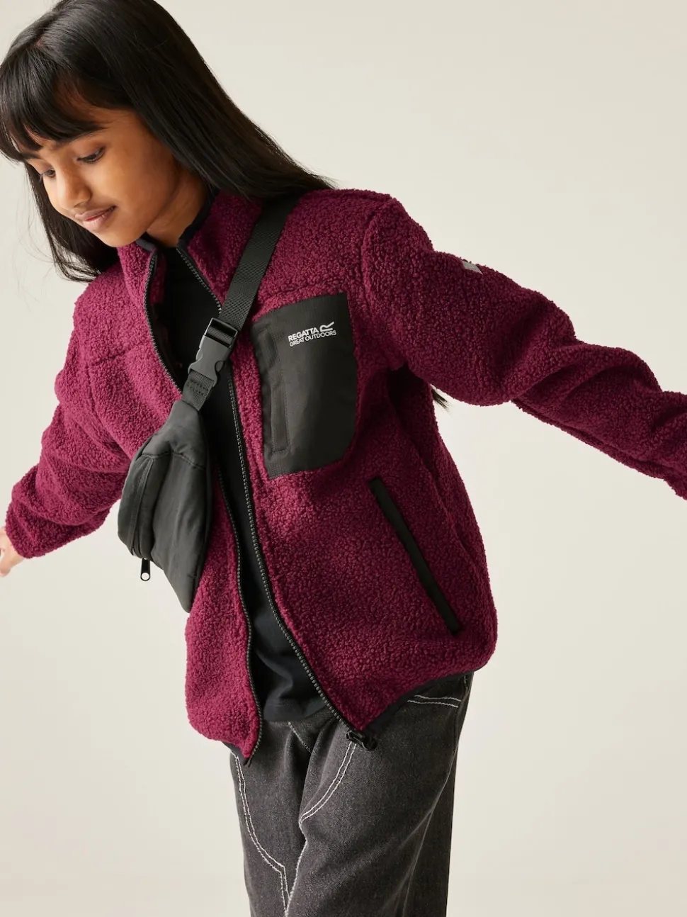 Regatta Plum Junior Frankie Warm Full Zip Fleece