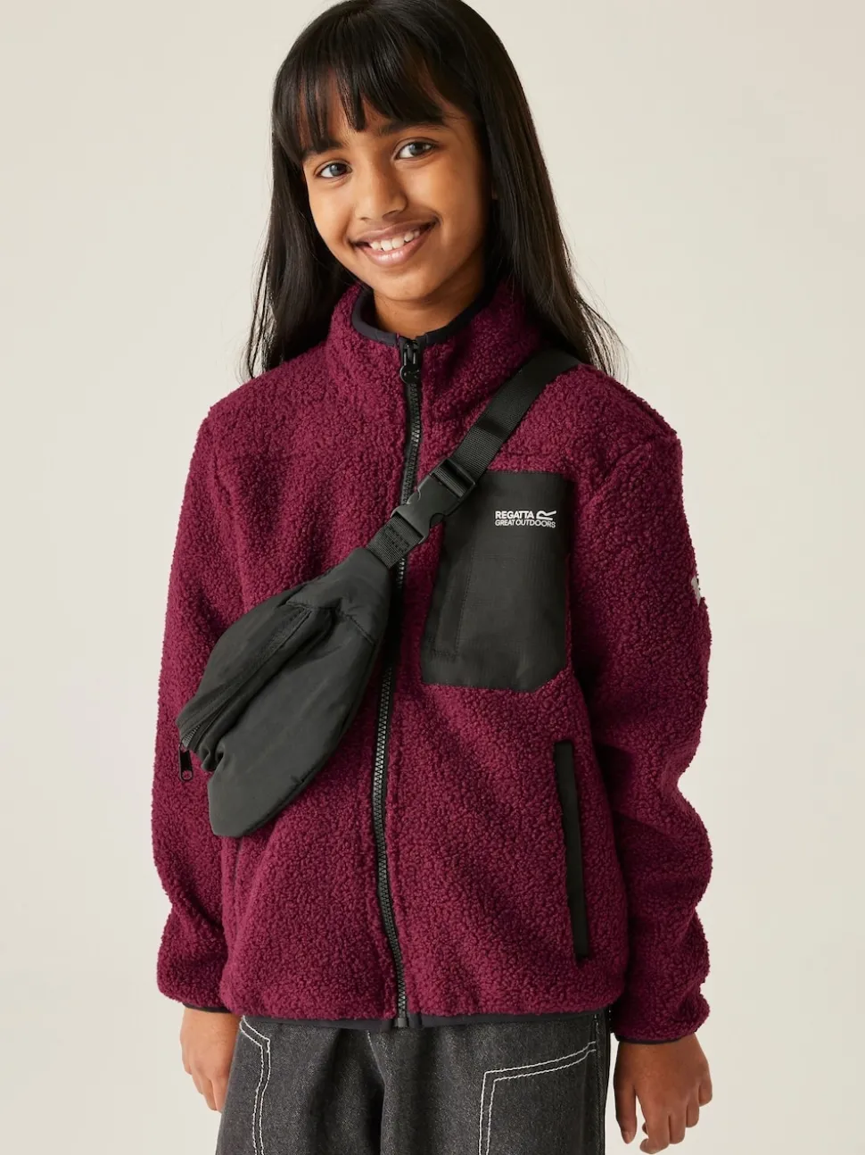 Regatta Plum Junior Frankie Warm Full Zip Fleece