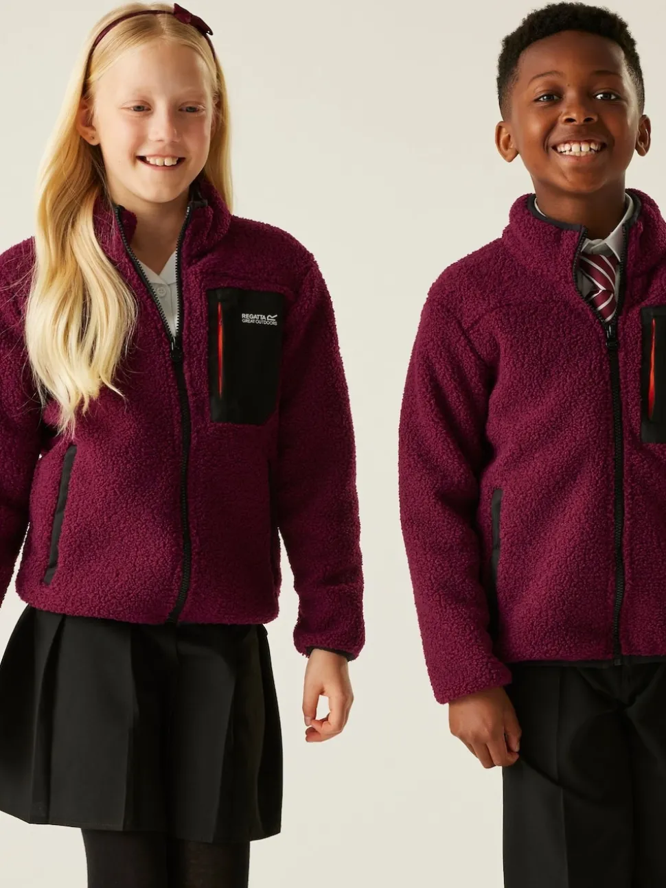 Regatta Plum Junior Frankie Warm Full Zip Fleece