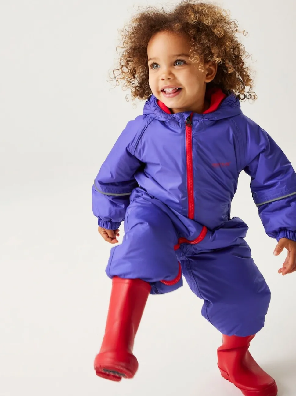 Regatta Purple Kids Waterproof Splosh Puddlesuit