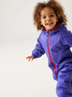 Regatta Purple Kids Waterproof Splosh Puddlesuit