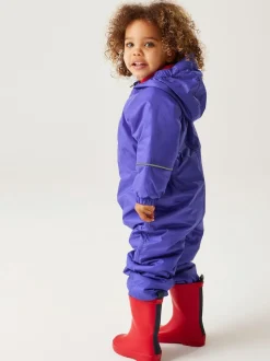 Regatta Purple Kids Waterproof Splosh Puddlesuit