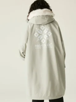 Regatta Stone Junior Waterproof Faux Fur Trim Hood Changing Robe