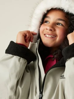 Regatta Stone Junior Waterproof Faux Fur Trim Hood Changing Robe