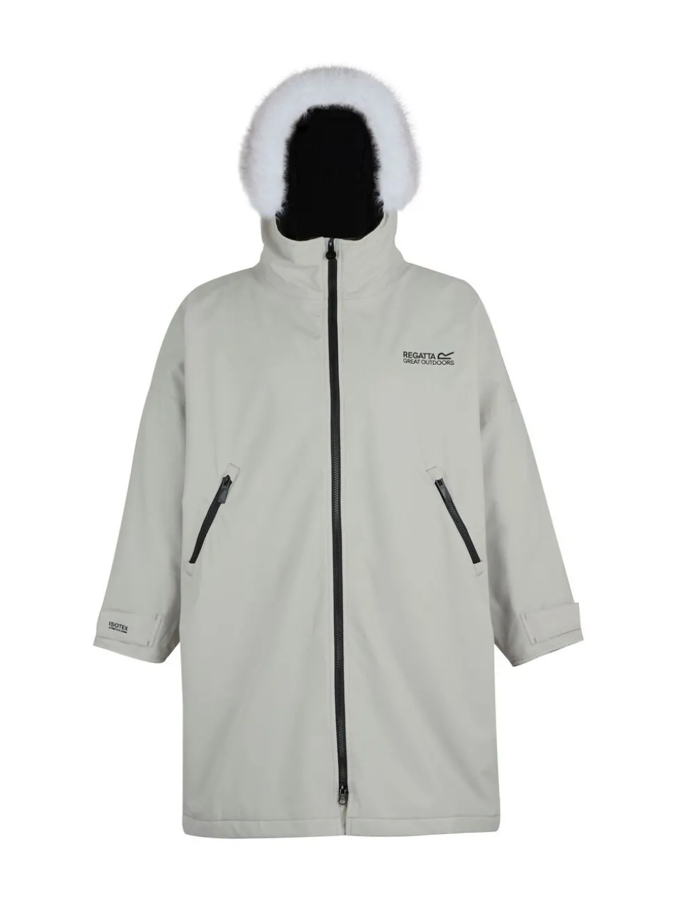 Regatta Stone Junior Waterproof Faux Fur Trim Hood Changing Robe