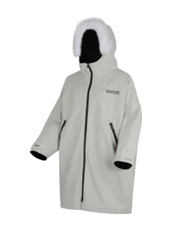 Regatta Stone Junior Waterproof Faux Fur Trim Hood Changing Robe