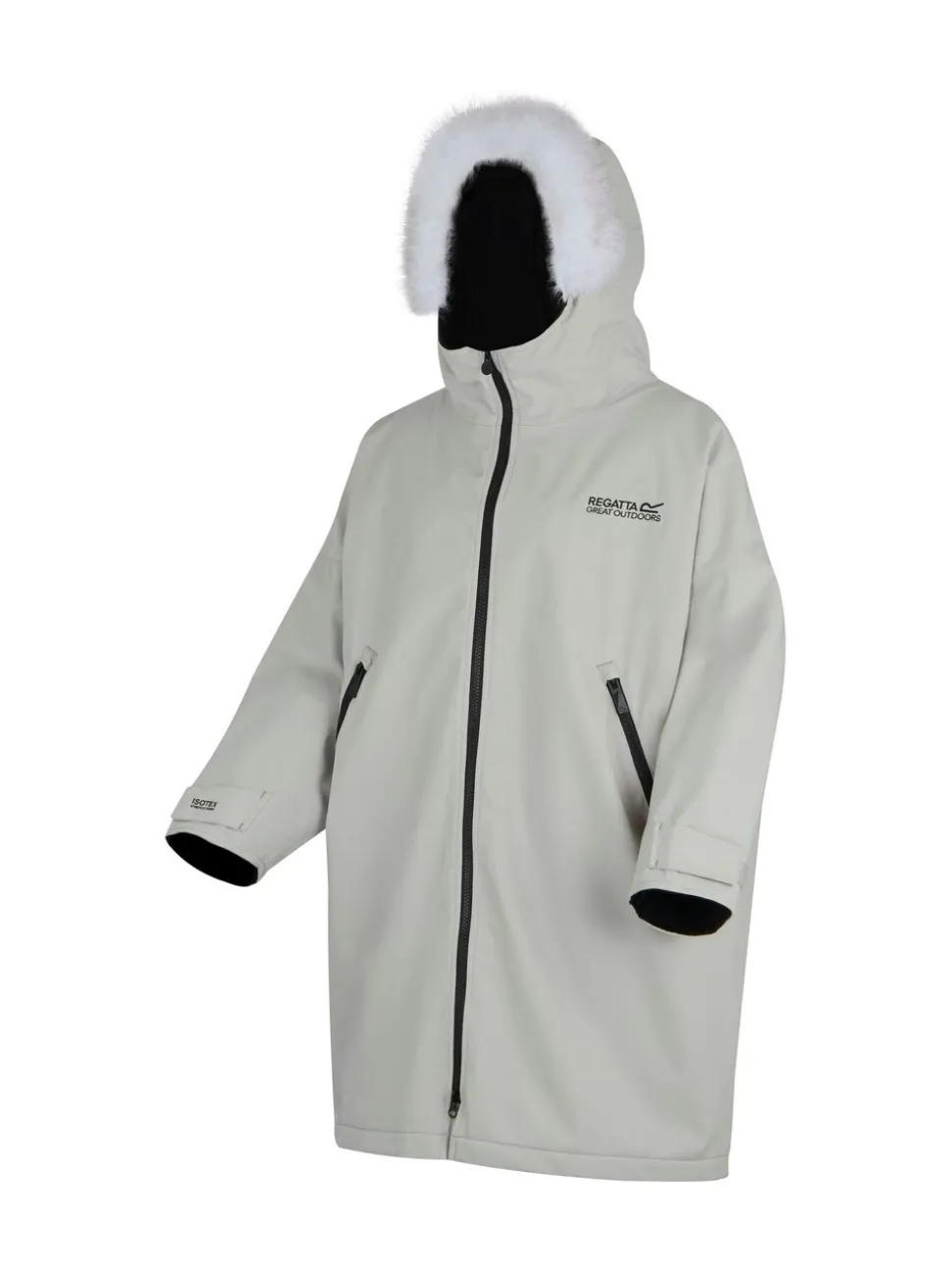 Regatta Stone Junior Waterproof Faux Fur Trim Hood Changing Robe
