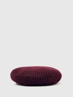 Reiss Berry Beatrice 9-12 yrs Wool Blend Rib Knit Beret With Cashmere