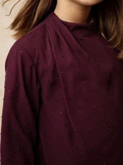 Reiss Berry Coco 13-14 yrs Crystal-Embellished Drape Dress
