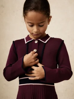 Reiss Berry Freya 3-9 yrs Piped Knitted Skater Dress