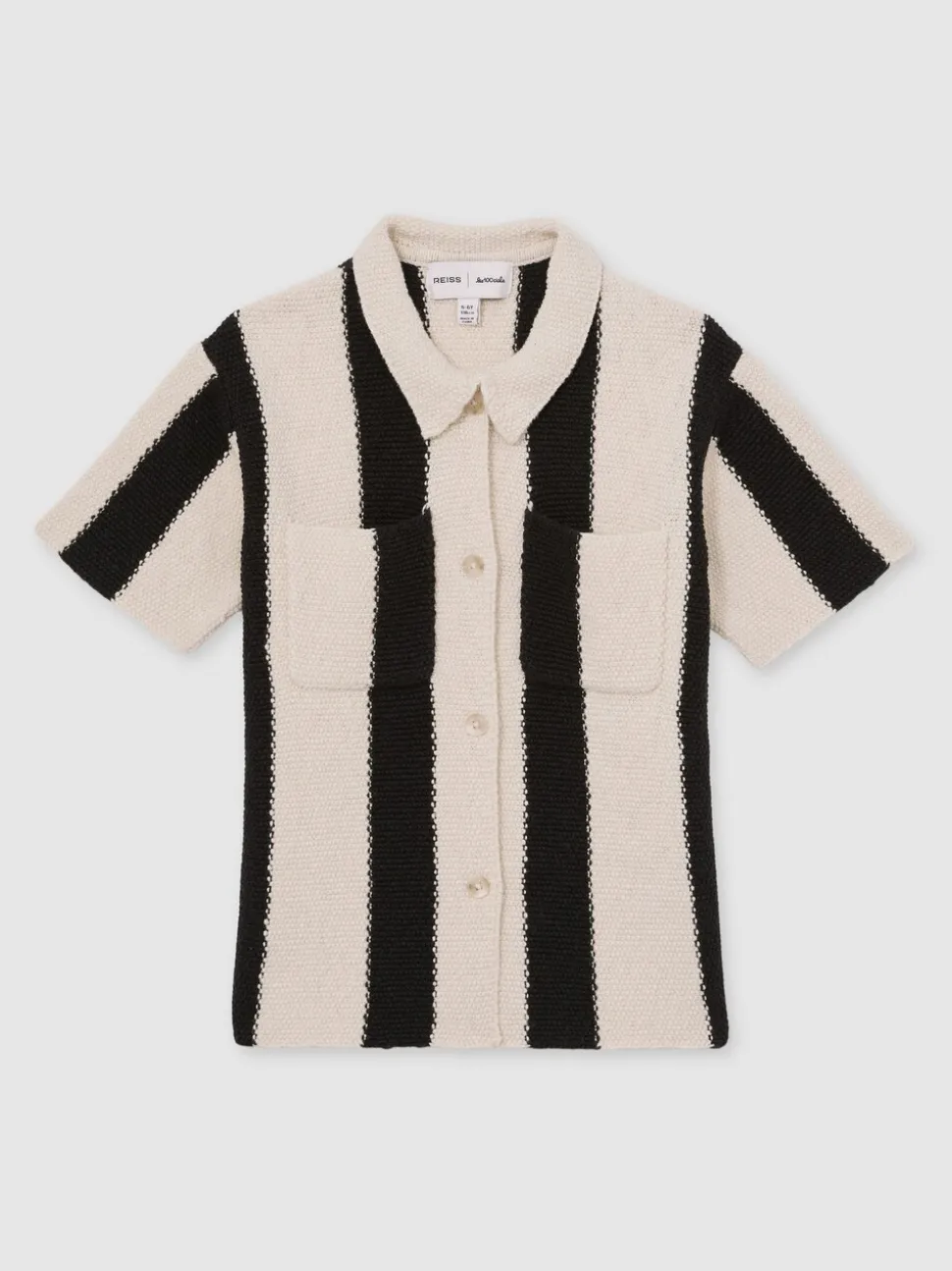 Reiss Black Clive 9-13 yrs Reiss | Les 100 Ciels Stripe Knit Shirt