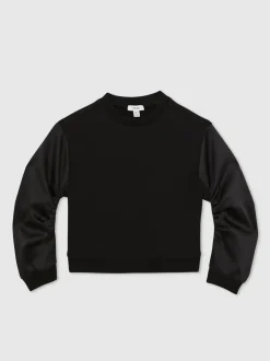 Reiss Black Mara 9-13 yrs Reiss | Royal Ballet Ruched Sweatshirt