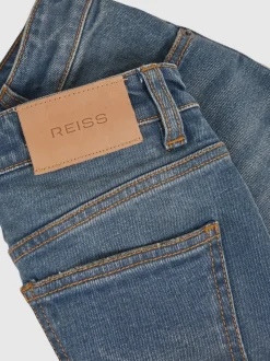 Reiss Blue Belinda 9-13 yrs Straight-Leg Turn-Up Jeans