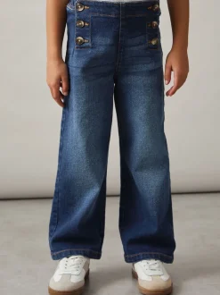 Reiss Blue Carmelle 3-9 yrs Straight-Leg Sailor Jeans