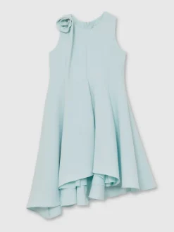 Reiss Blue Florie 4-9 yrs Flower-Detail Fit-And-Flare Dress