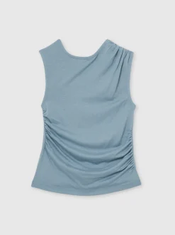 Reiss Blue Jasmine 3-9 yrs Ruched Jersey Vest