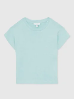 Reiss Blue Marah 9-13 yrs Oversized Cotton-Blend T-Shirt