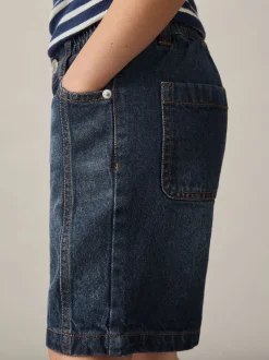 Reiss Blue Petra 9-13 yrs Knee-Length Denim Shorts