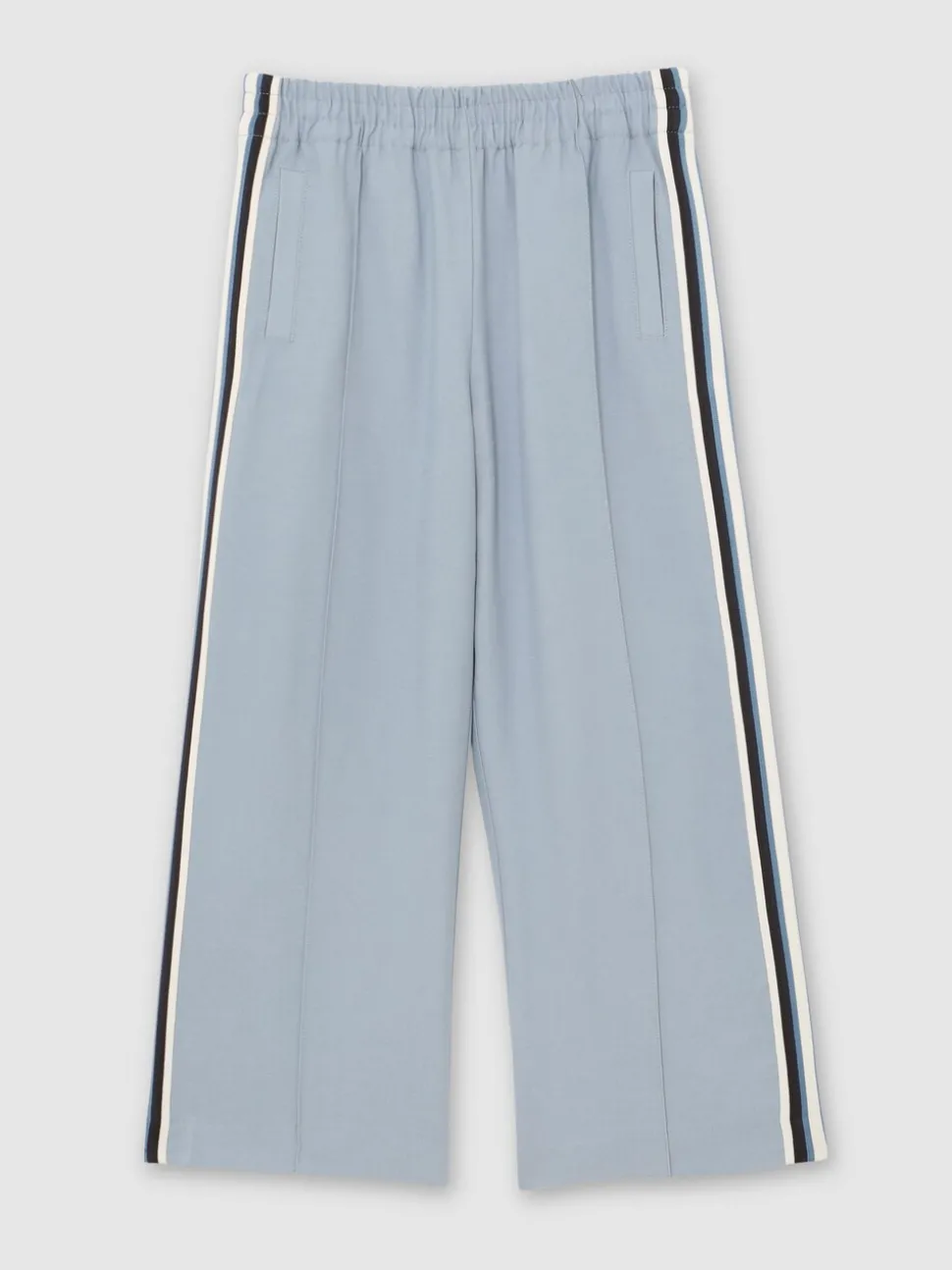 Reiss Blue Robyn 9-13 yrs Cotton Blend Side Stripe Trousers