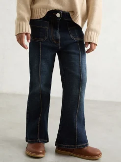 Reiss Blue Sakura 3-9 yrs Patch-Pocket Flared Jeans