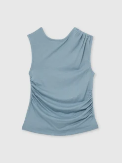 Reiss Blue Trudy 9-13 yrs Ruched Vest Top