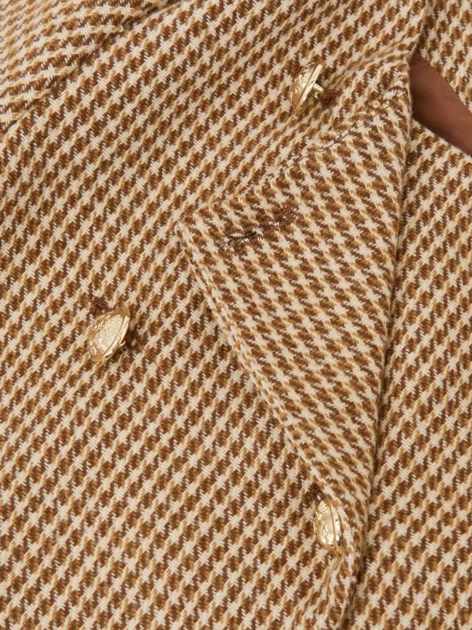 Reiss Brown Brooke 13-14 yrs Puppytooth-Check Fitted Jacket