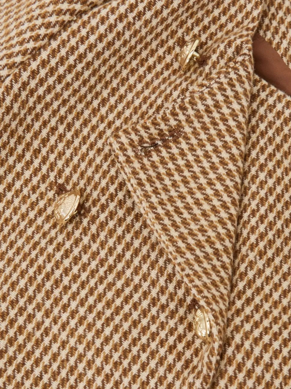 Reiss Brown Brooke 9-13 yrs Puppytooth-Check Fitted Jacket