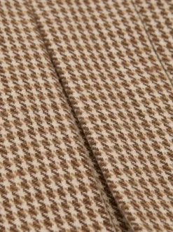 Reiss Brown Molly 9-13 yrs Puppytooth-Check Pleated Skirt