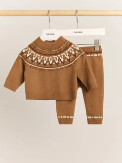 Reiss Camel Farley 100% Cashmere Jumper and Leggings Set