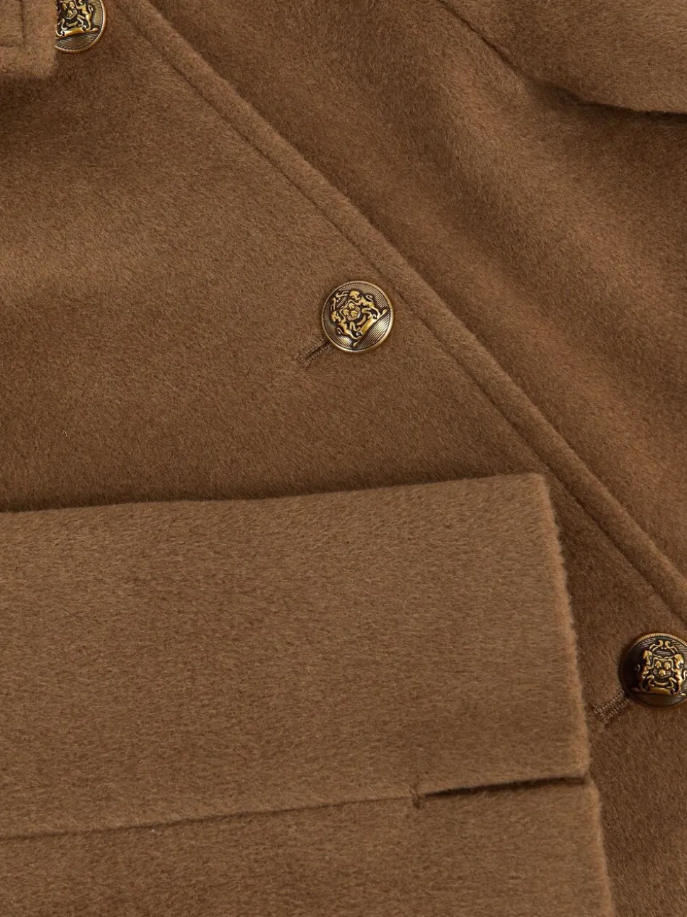 Reiss Camel Mabel 3-9 yrs Wool-Blend Double-Breasted Coat