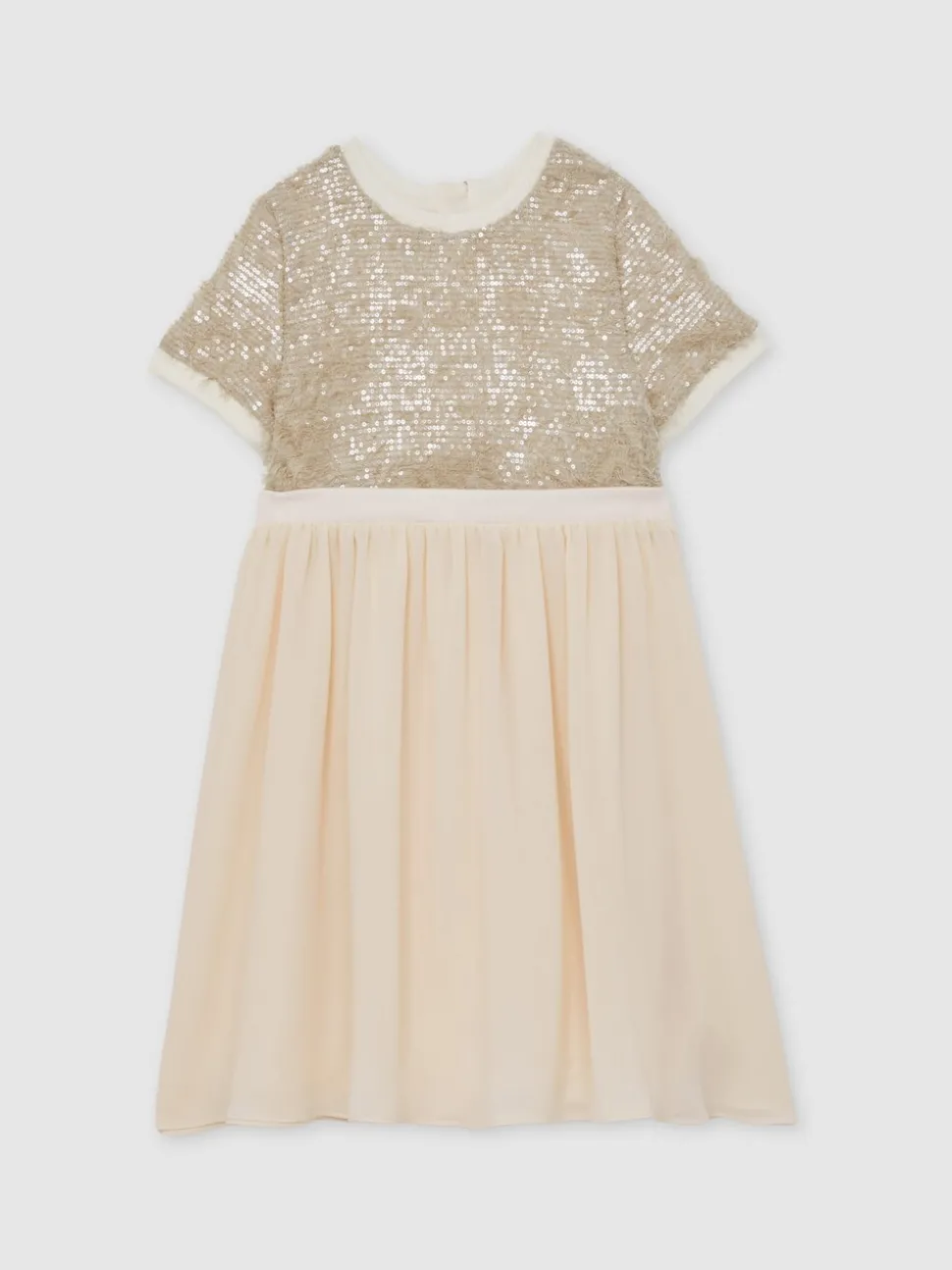 Reiss Champagne Bee 9-13 yrs Sequin-Top Chiffon-Skirt Dress