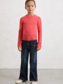 Reiss Coral Anya Wool-Blend Open-Stitch Jumper with Cashmere