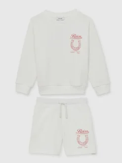 Reiss Ecru Candy 3-9 yrs Pony Club Sweatshirt and Shorts Set
