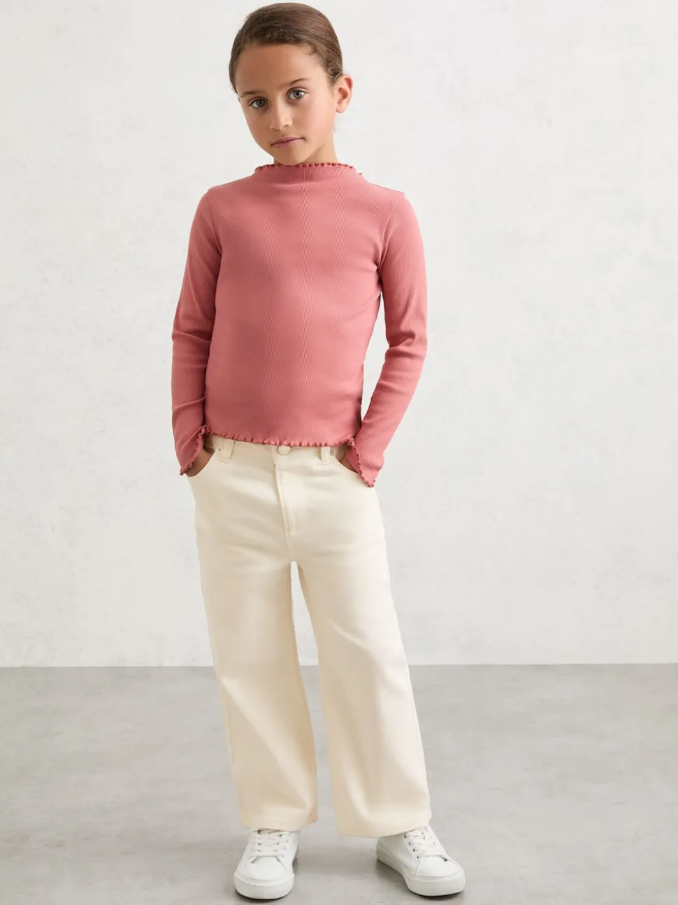 Reiss Ecru Sky 3-9 yrs Wide-Leg Jeans