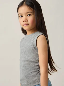 Reiss Grey Trudy 9-13 yrs Ruched Vest Top