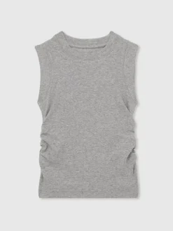 Reiss Grey Trudy 9-13 yrs Ruched Vest Top