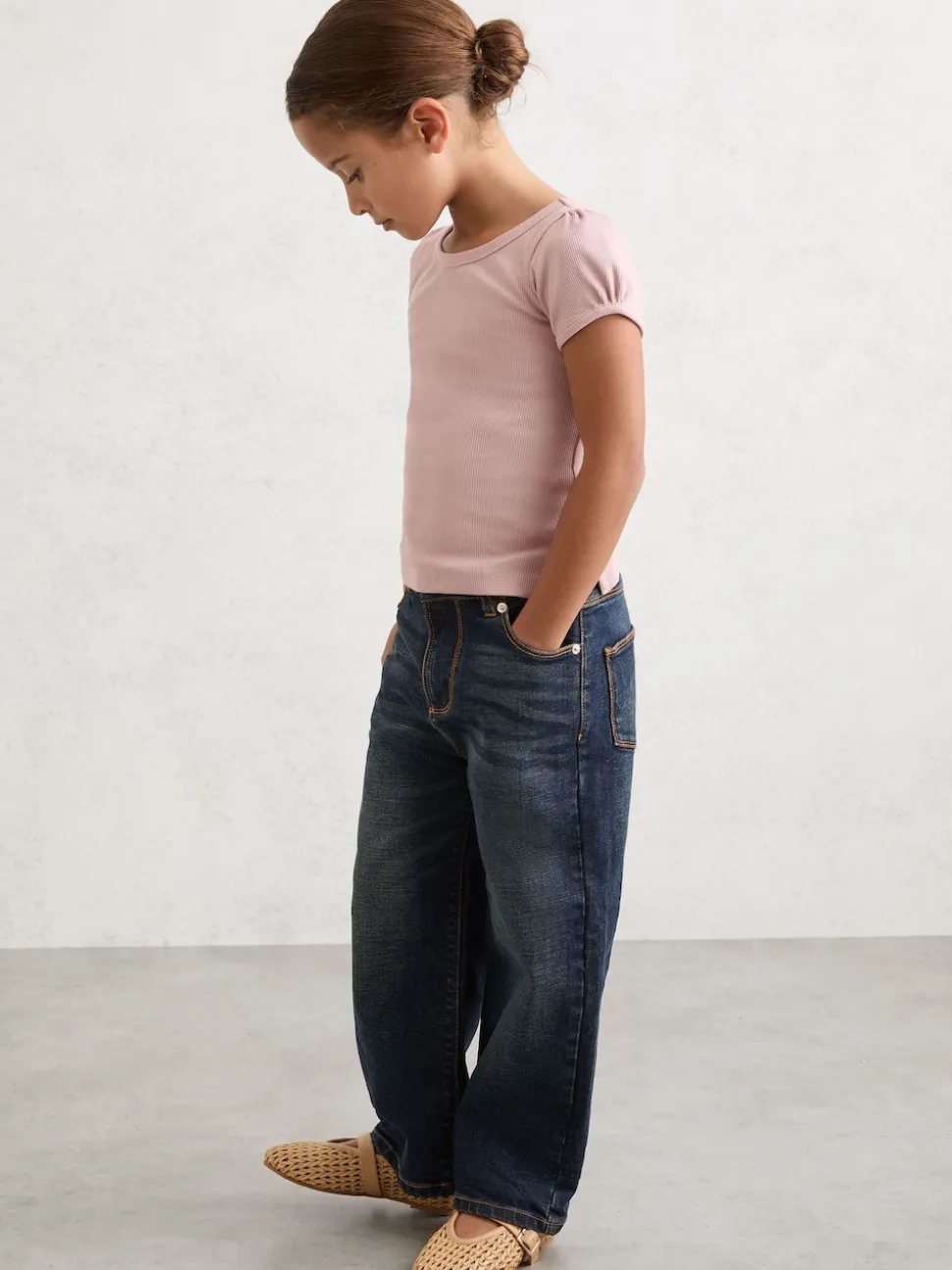 Reiss Indigo Scarlett 9-13 yrs Wide-Leg Jeans