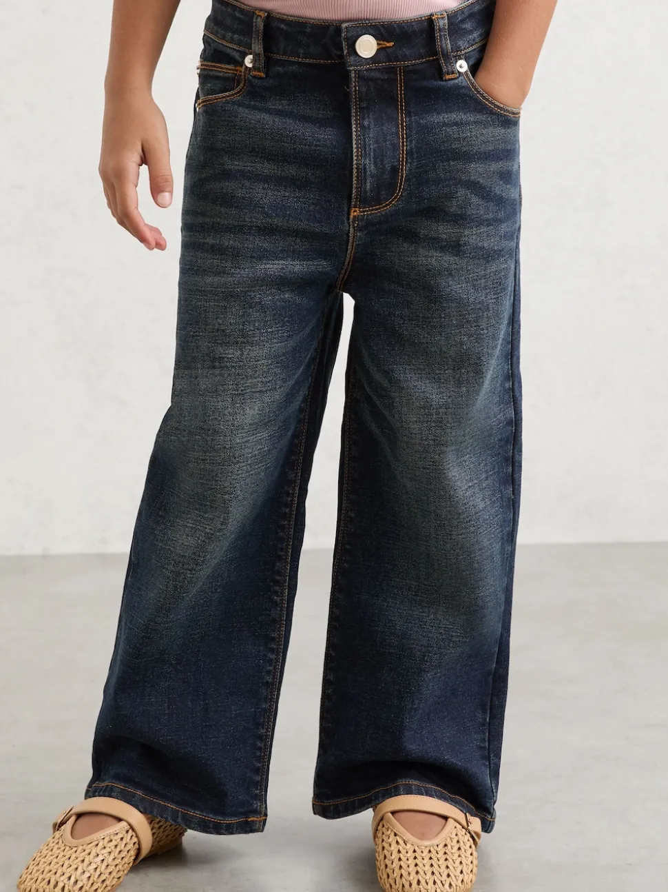 Reiss Indigo Scarlett 3-9 yrs Wide-Leg Jeans