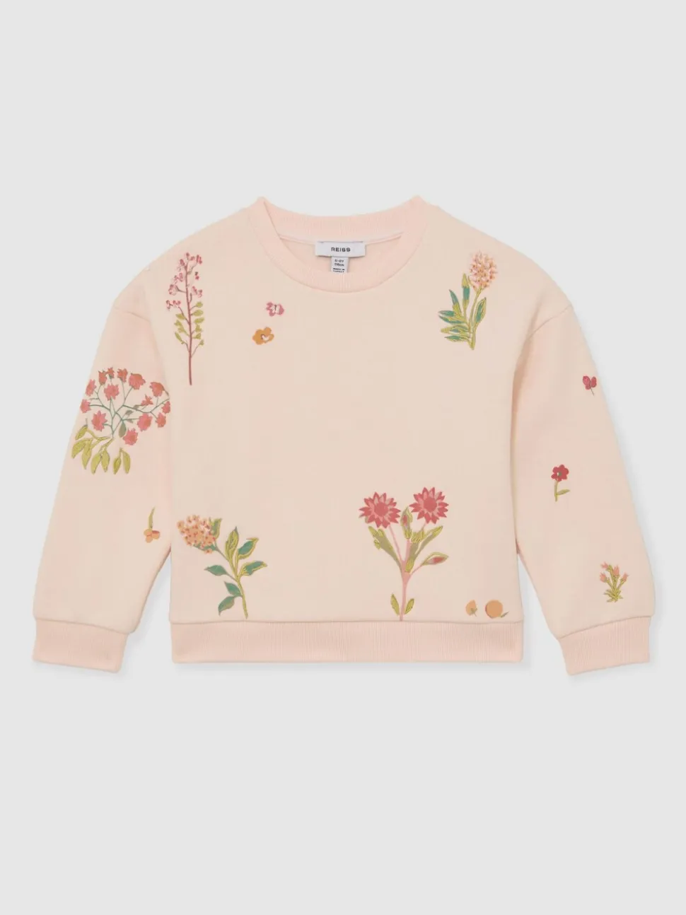 Reiss Ivory Amelia 3-9 yrs Cotton-Blend Floral Sweatshirt