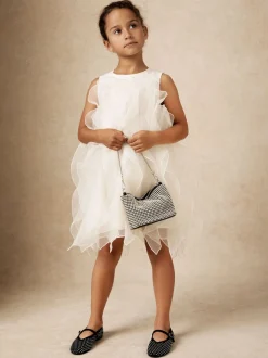 Reiss Ivory Ellenora 3-9 yrs Ruffle-Detail Organza Dress