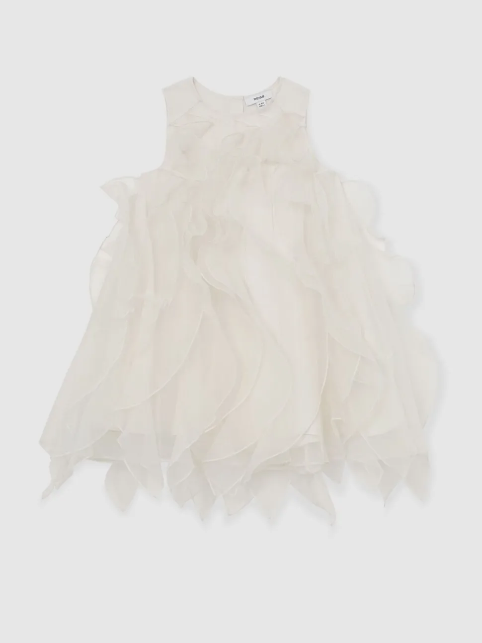 Reiss Ivory Ellenora 3-9 yrs Ruffle-Detail Organza Dress