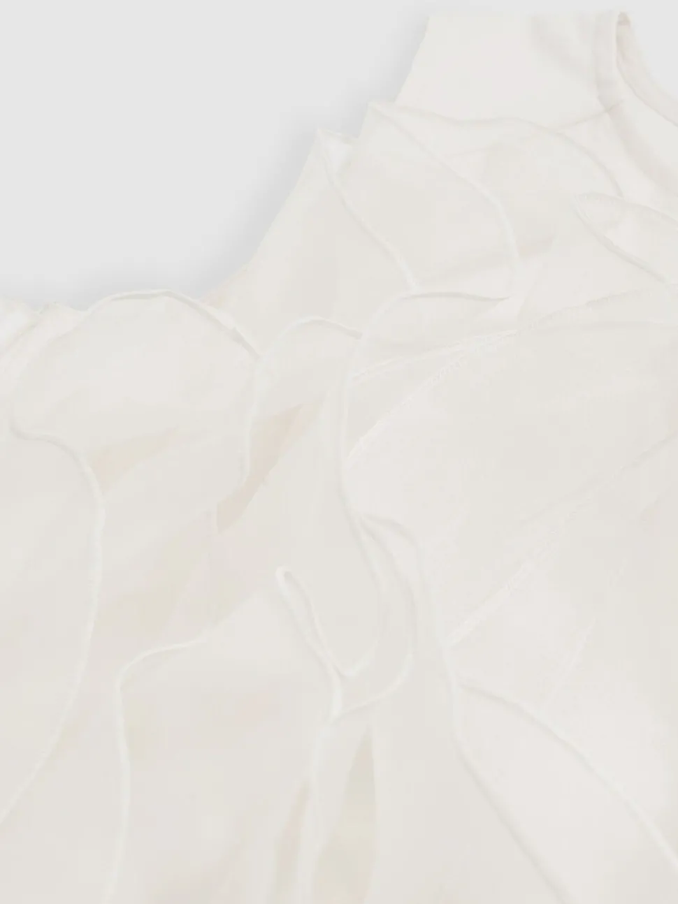 Reiss Ivory Ellenora 9-13 yrs Ruffle-Detail Organza Dress