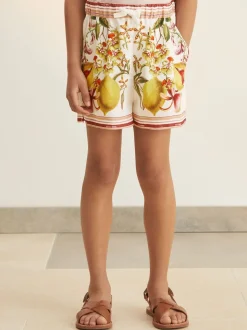 Reiss Ivory Sammie 9-13 yrs Reiss | NYBG Satin Floral-Print Shorts