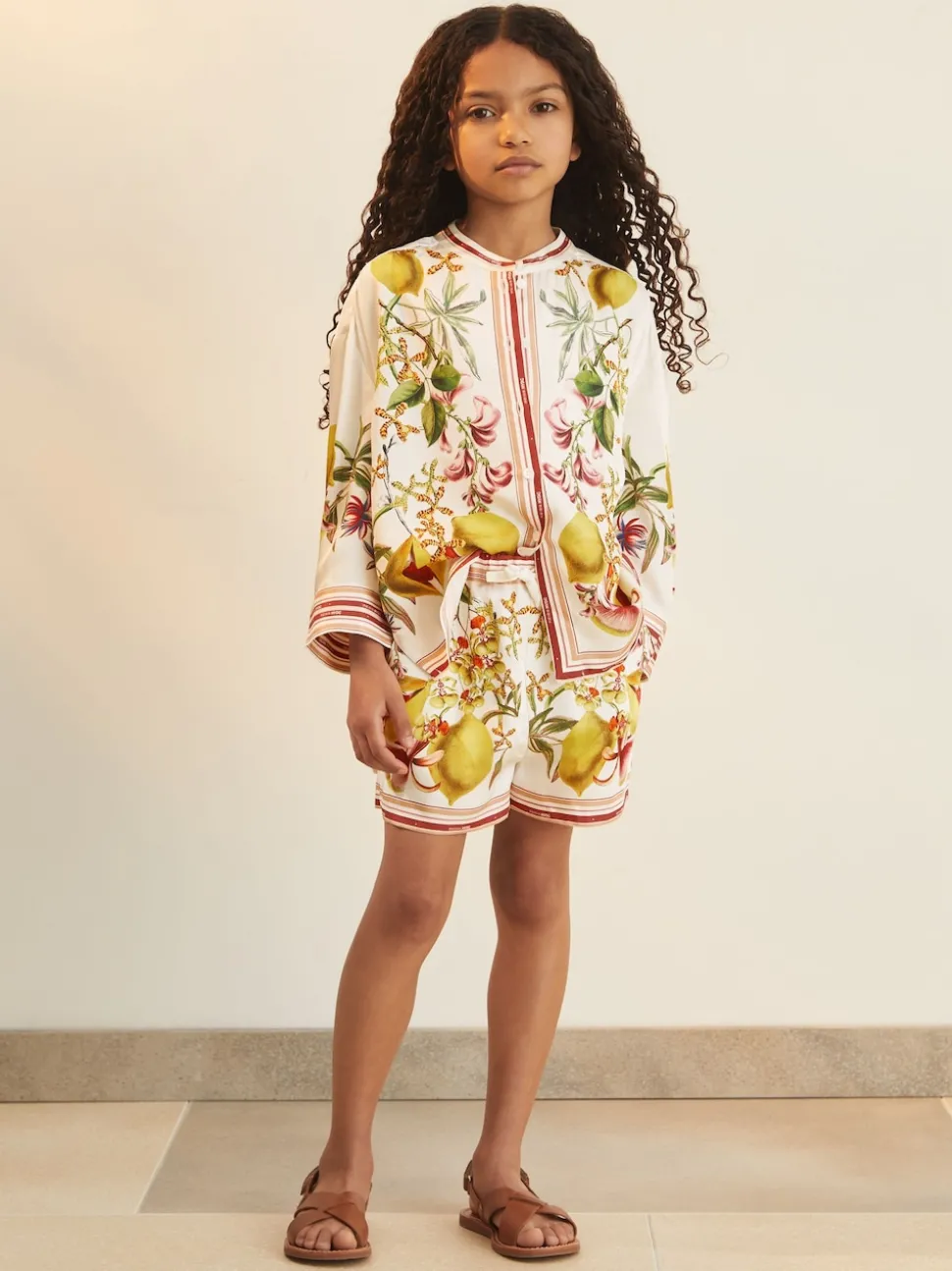 Reiss Ivory Sammie 9-13 yrs Reiss | NYBG Satin Floral-Print Shorts