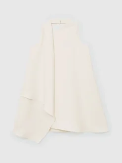Reiss Ivory Zoe 3-9 yrs Draped Sleeveless Shift Dress
