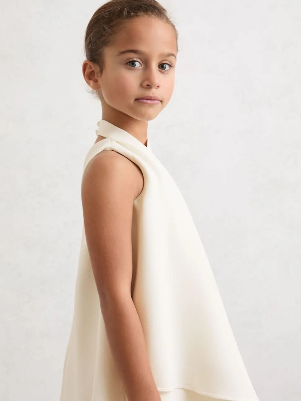 Reiss Ivory Zoe 3-9 yrs Draped Sleeveless Shift Dress