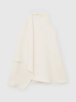Reiss Ivory Zoe 9-13 yrs Draped Sleeveless Shift Dress