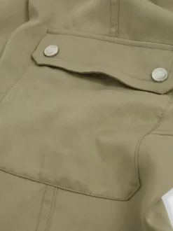Reiss Khaki Cleaton 4-9 yrs Lyocell-Linen Cargo Trousers