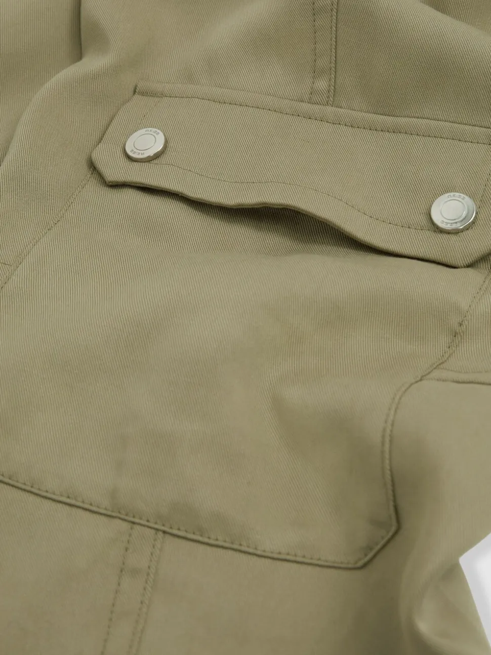 Reiss Khaki Cleaton 4-9 yrs Lyocell-Linen Cargo Trousers